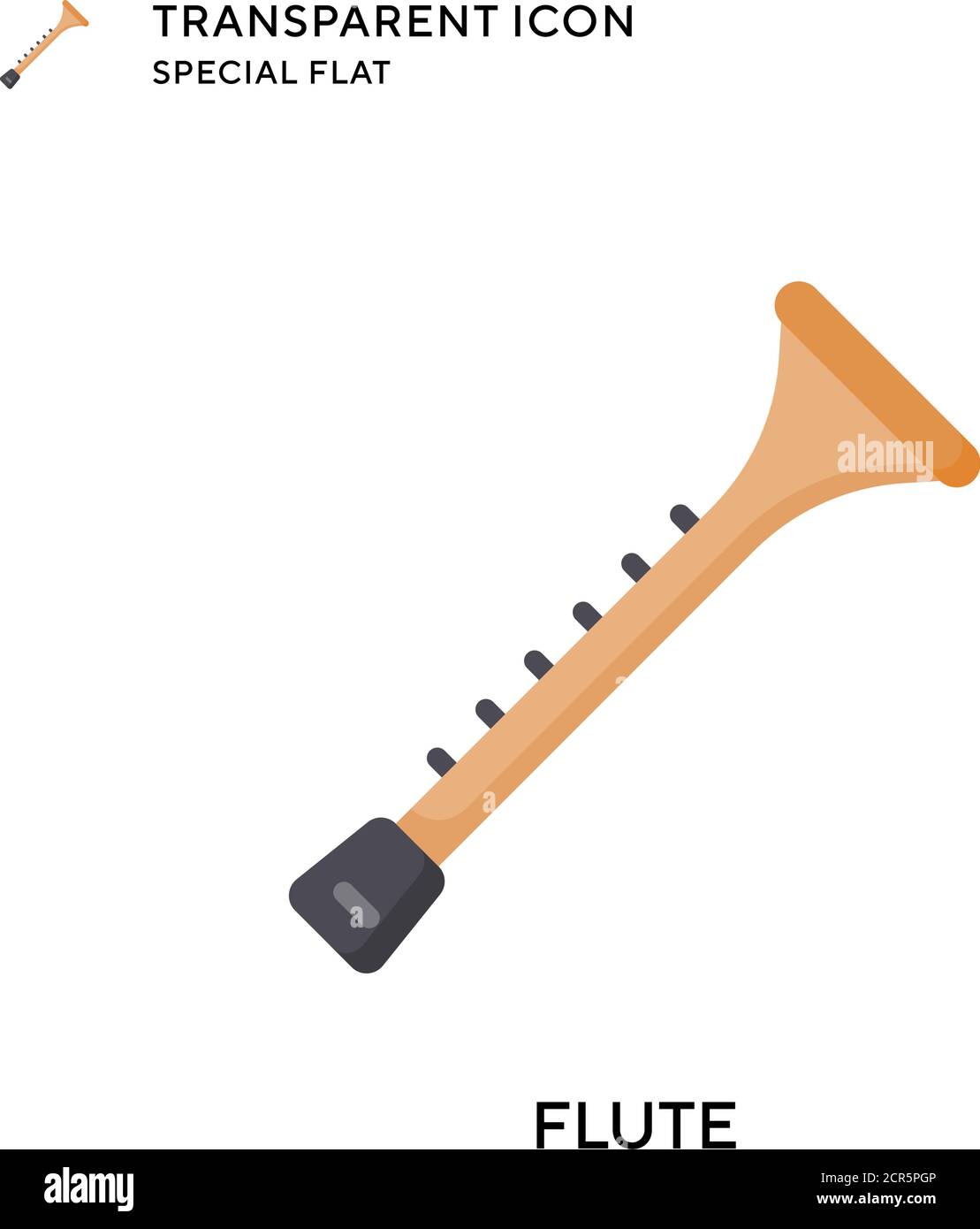 Flute vector icon. Flat style illustration. EPS 10 vector Stock Vector ...