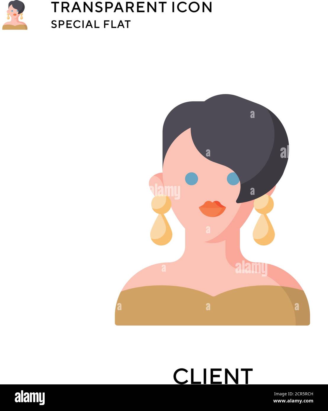 Client vector icon. Flat style illustration. EPS 10 vector Stock Vector ...