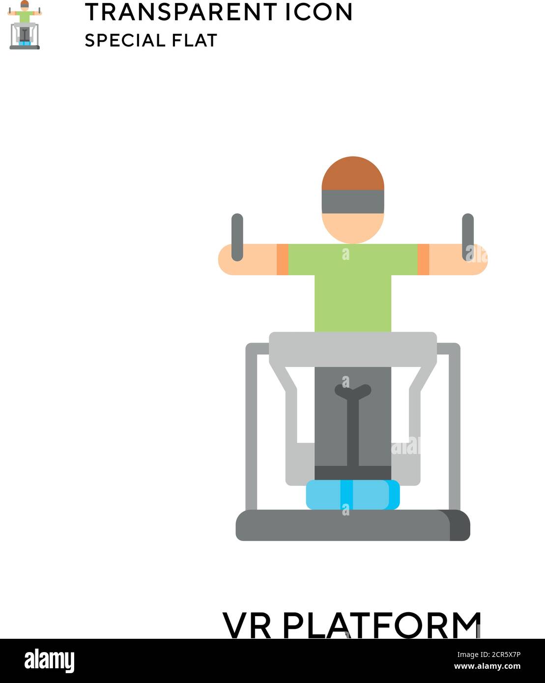 Vr platform vector icon. Flat style illustration. EPS 10 vector. Stock Vector