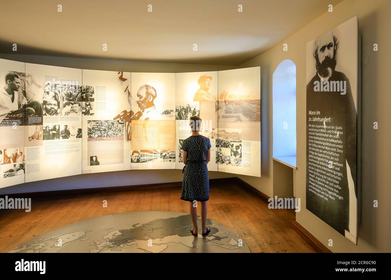 Exhibition room in the Karl-Marx-Haus, birthplace of Karl Marx, Trier, Rhineland-Palatinate, Germany, Europe Stock Photo