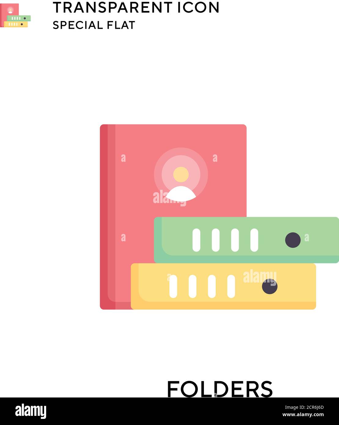 Folders vector icon. Flat style illustration. EPS 10 vector Stock ...