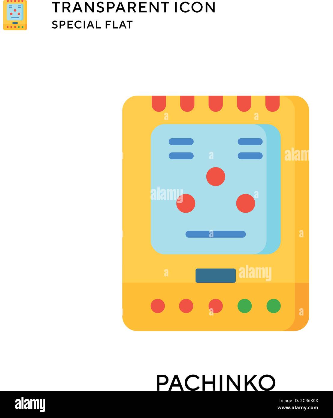 Pachinko vector icon. Flat style illustration. EPS 10 vector. Stock Vector