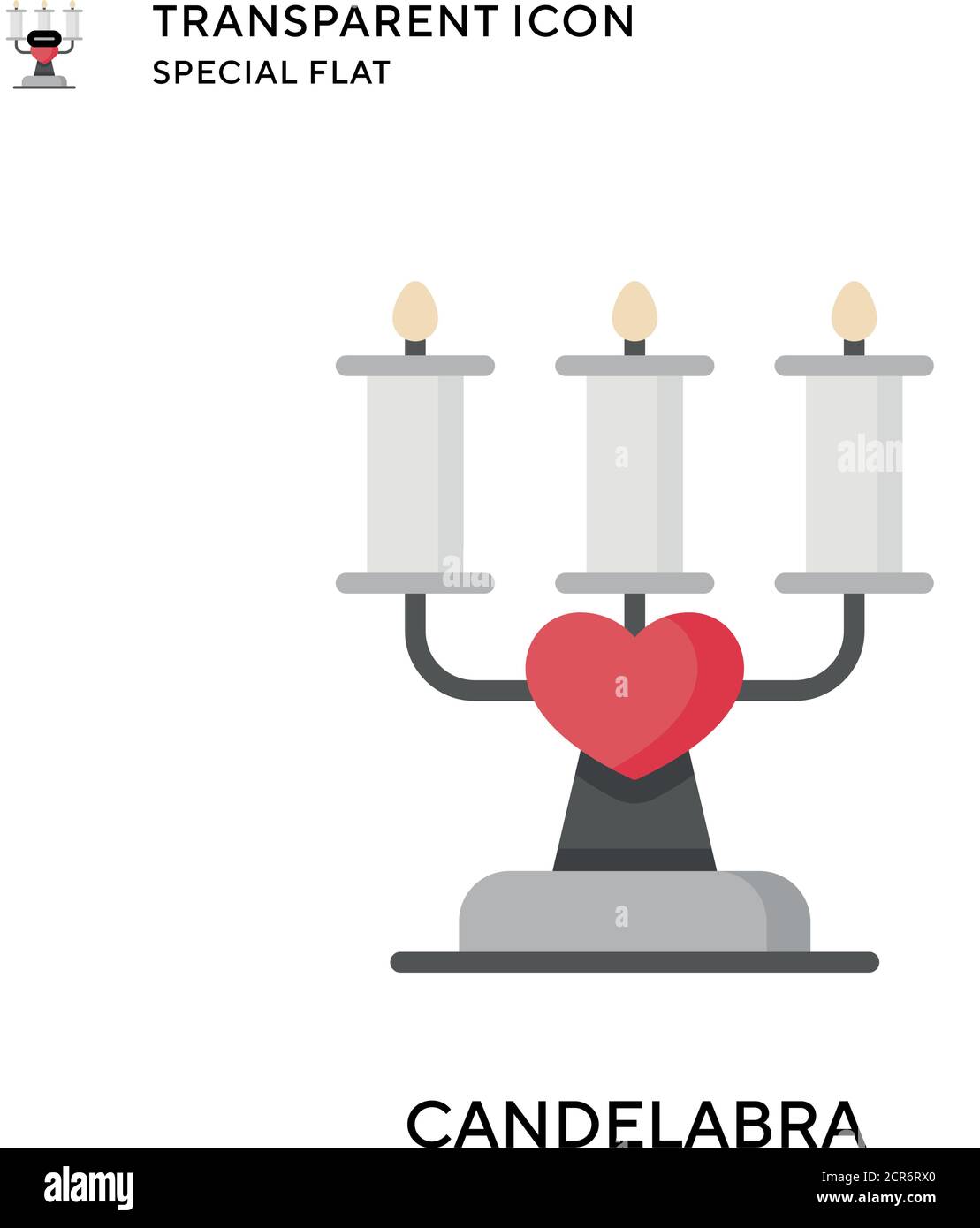 Candelabra vector icon. Flat style illustration. EPS 10 vector. Stock Vector