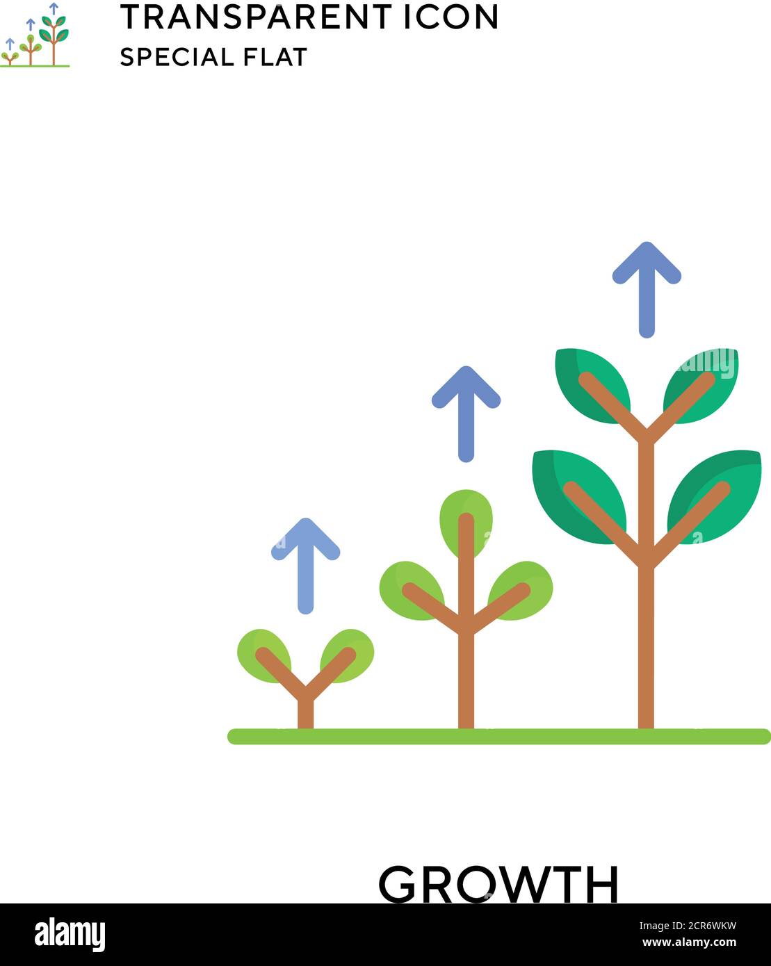 Growth vector icon. Flat style illustration. EPS 10 vector Stock Vector ...