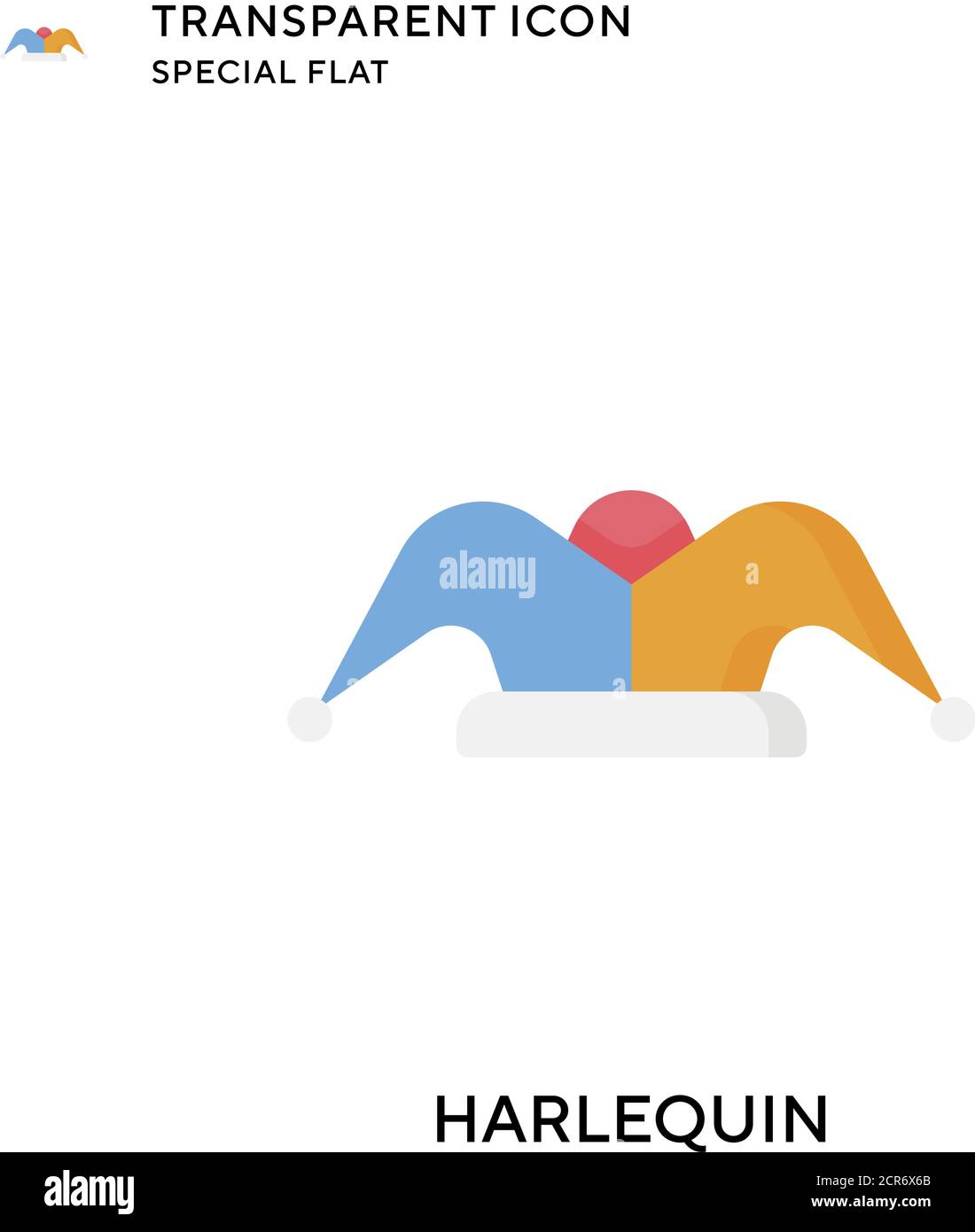 Harlequin vector icon. Flat style illustration. EPS 10 vector. Stock Vector
