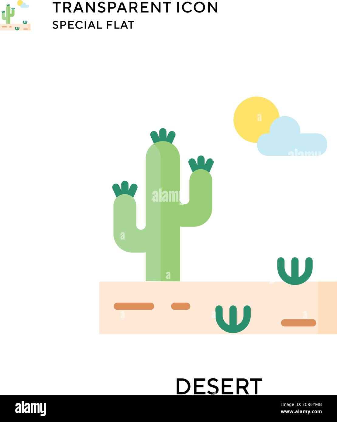 Desert vector icon. Flat style illustration. EPS 10 vector Stock Vector ...