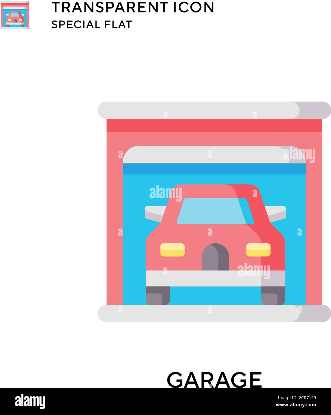 Garage vector icon. Flat style illustration. EPS 10 vector Stock Vector ...