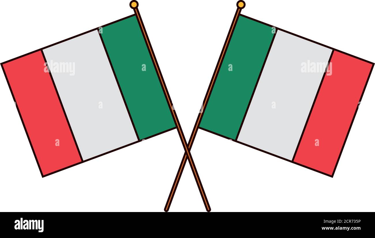 mexican flags national symbol isolated icon over white background ...