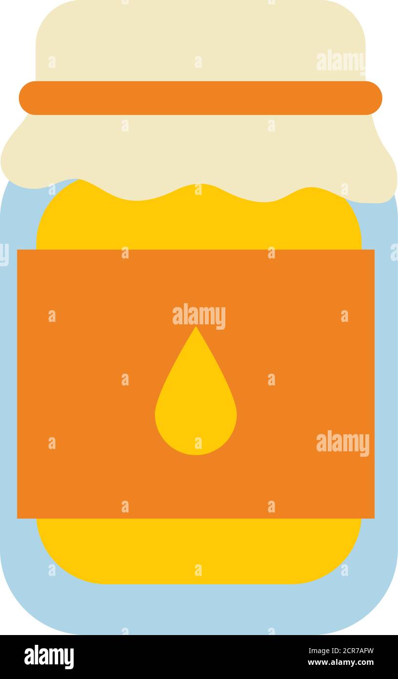 icon of honey jar icon over white background, flat style, vector ...