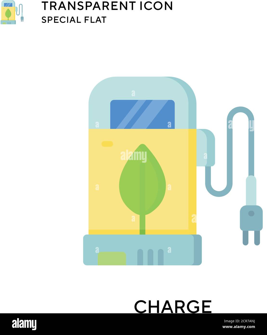 Charge vector icon. Flat style illustration. EPS 10 vector Stock Vector ...