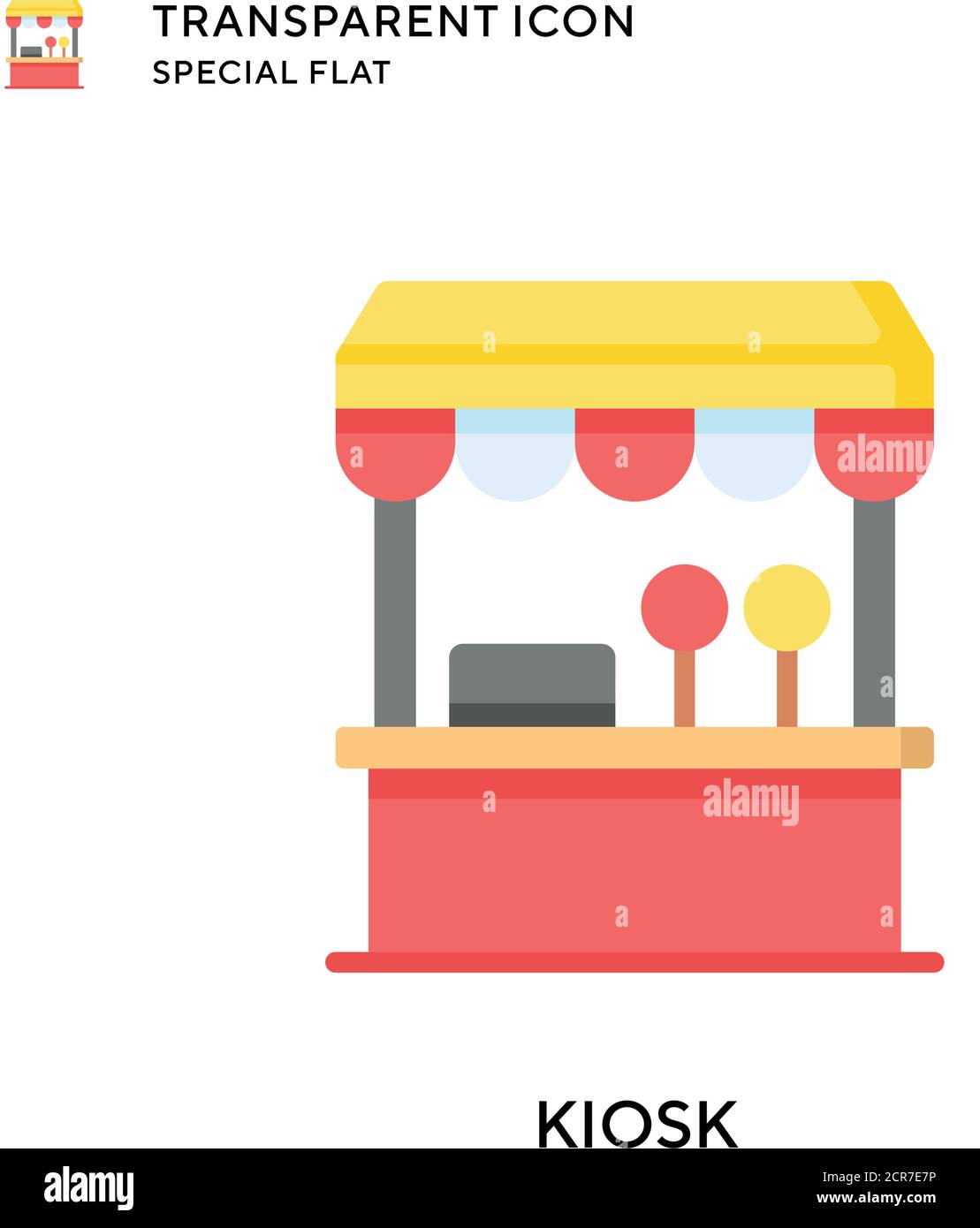 Kiosk vector icon. Flat style illustration. EPS 10 vector Stock Vector ...