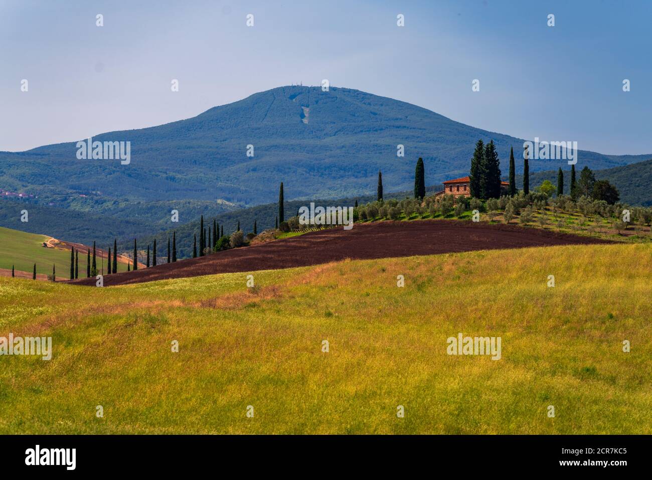 Farmhouse poggio covili at castiglione dorcia hi-res stock photography