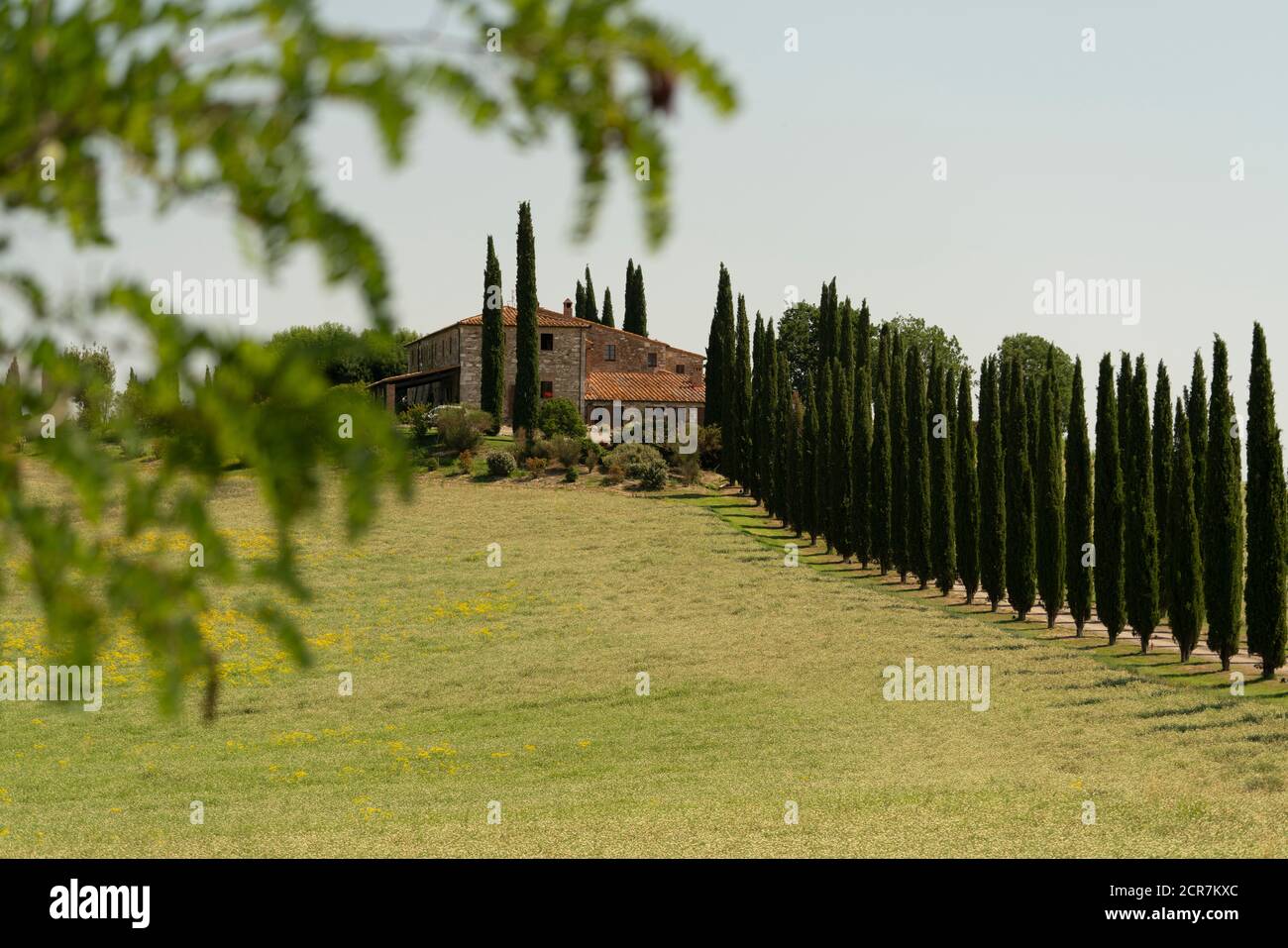 Farmhouse poggio covili at castiglione dorcia hi-res stock photography