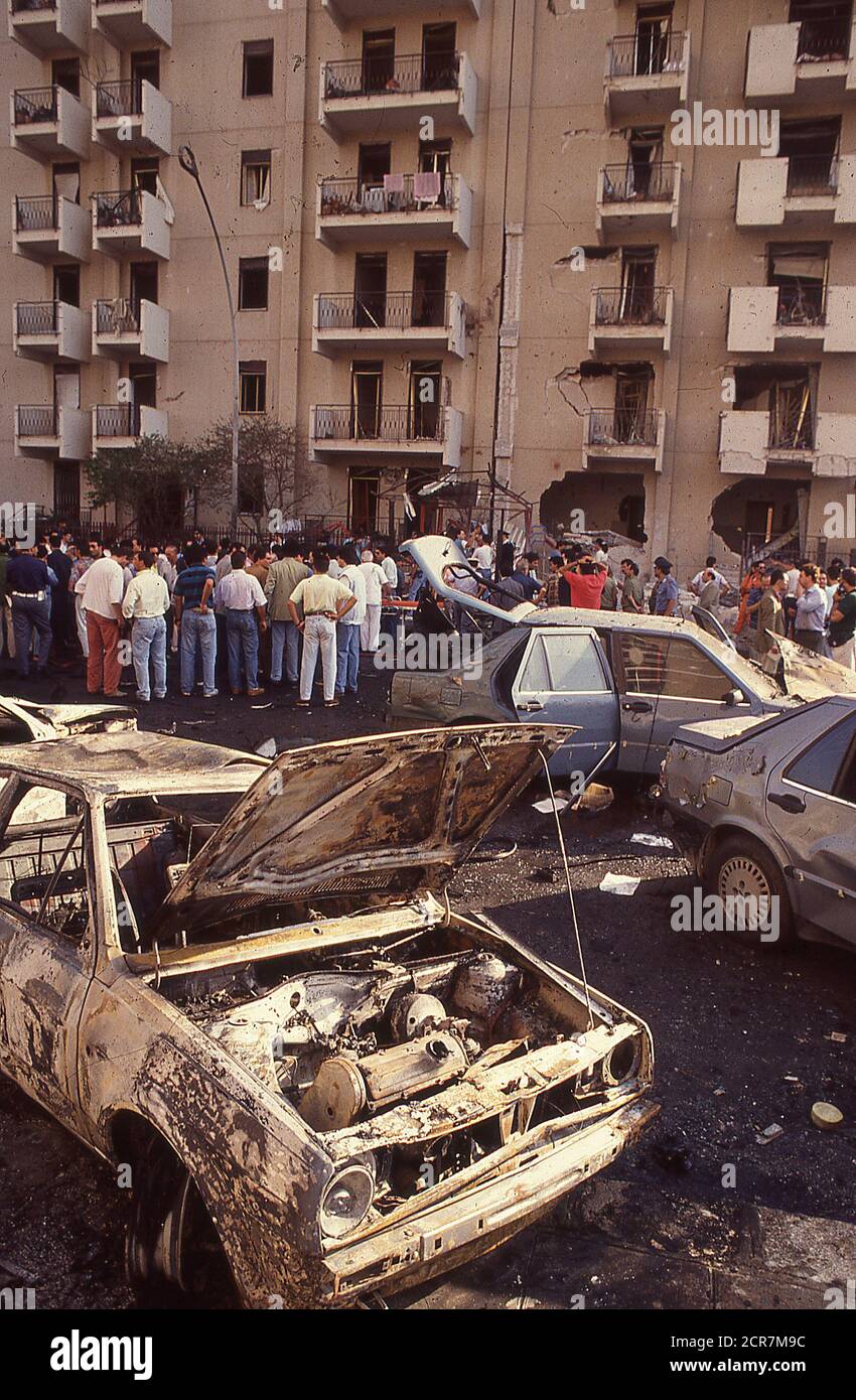 pix Paolo Borsellino Death https www alamy com burned cars are seen after a bomb attack that killed judge paolo borsellino and his police guards in palermo july 19 1992 more than 20 years after anti mafia hero paolo borsellino was killed by a huge bomb his missing diary is at the heart of one of the murkiest and most enduring mysteries in recent italian history picture taken july 19 1992 to match insight italy mafia reuterstony gentile italy tags crime law politics image375724424 html