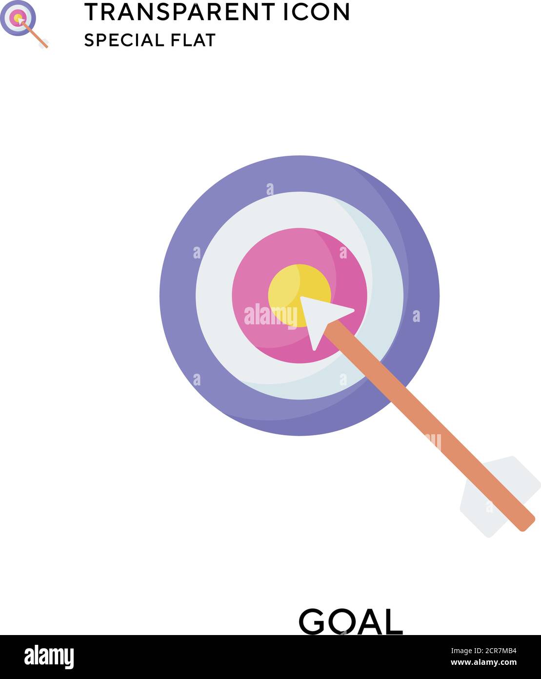 Goal vector icon. Flat style illustration. EPS 10 vector Stock Vector ...