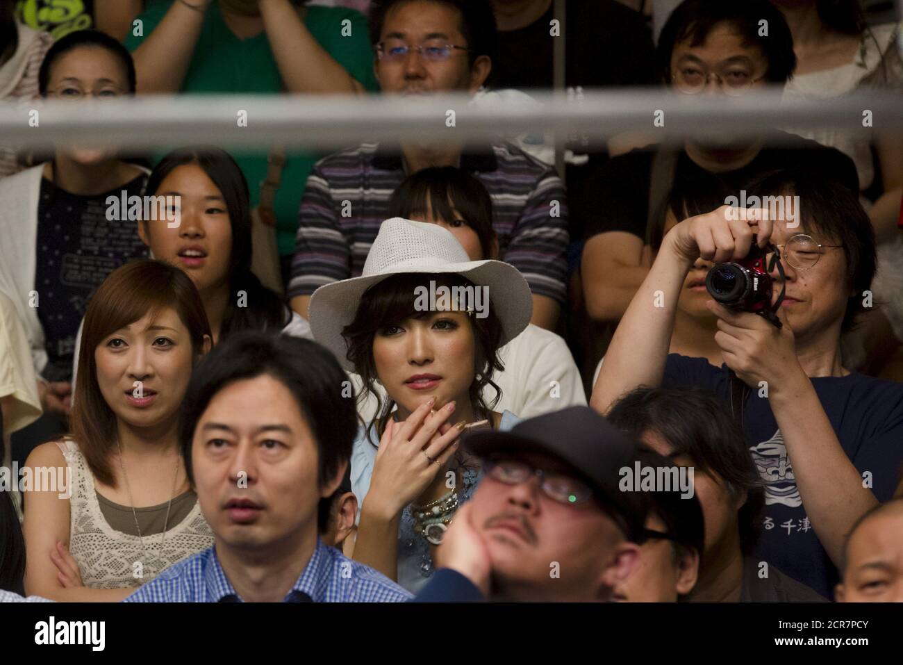 People Watch Women Fight During A Stardom Female Professional Wrestling Show At Korakuen Hall In Tokyo Japan July 26 2015 Professional Women S Wrestling In Japan Means Body Slams Sweat And Garish Costumes