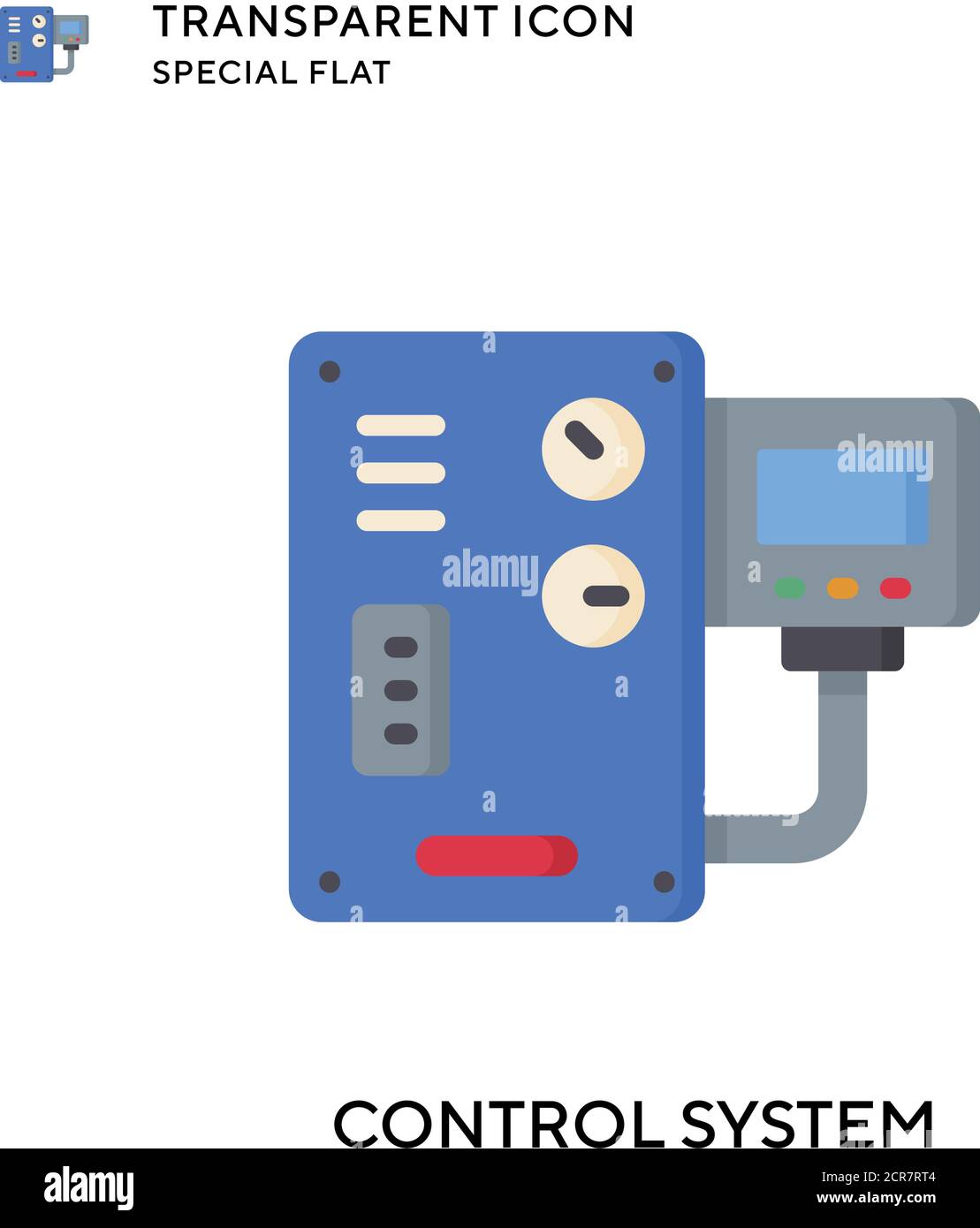 Control system vector icon. Flat style illustration. EPS 10 vector. Stock Vector