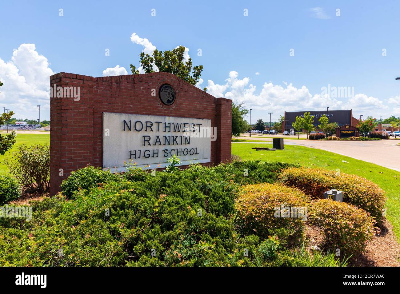 Flowood, MS / USA - August 19, 2020: Northwest Rankin High School, in the Rankin County School District Stock Photo