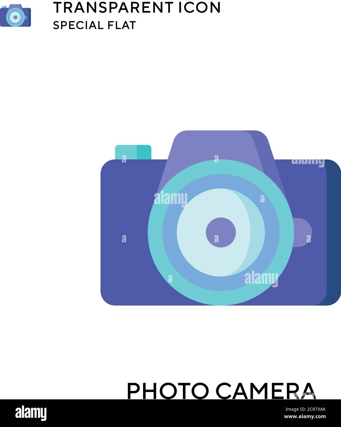 Photo camera vector icon. Flat style illustration. EPS 10 vector Stock ...