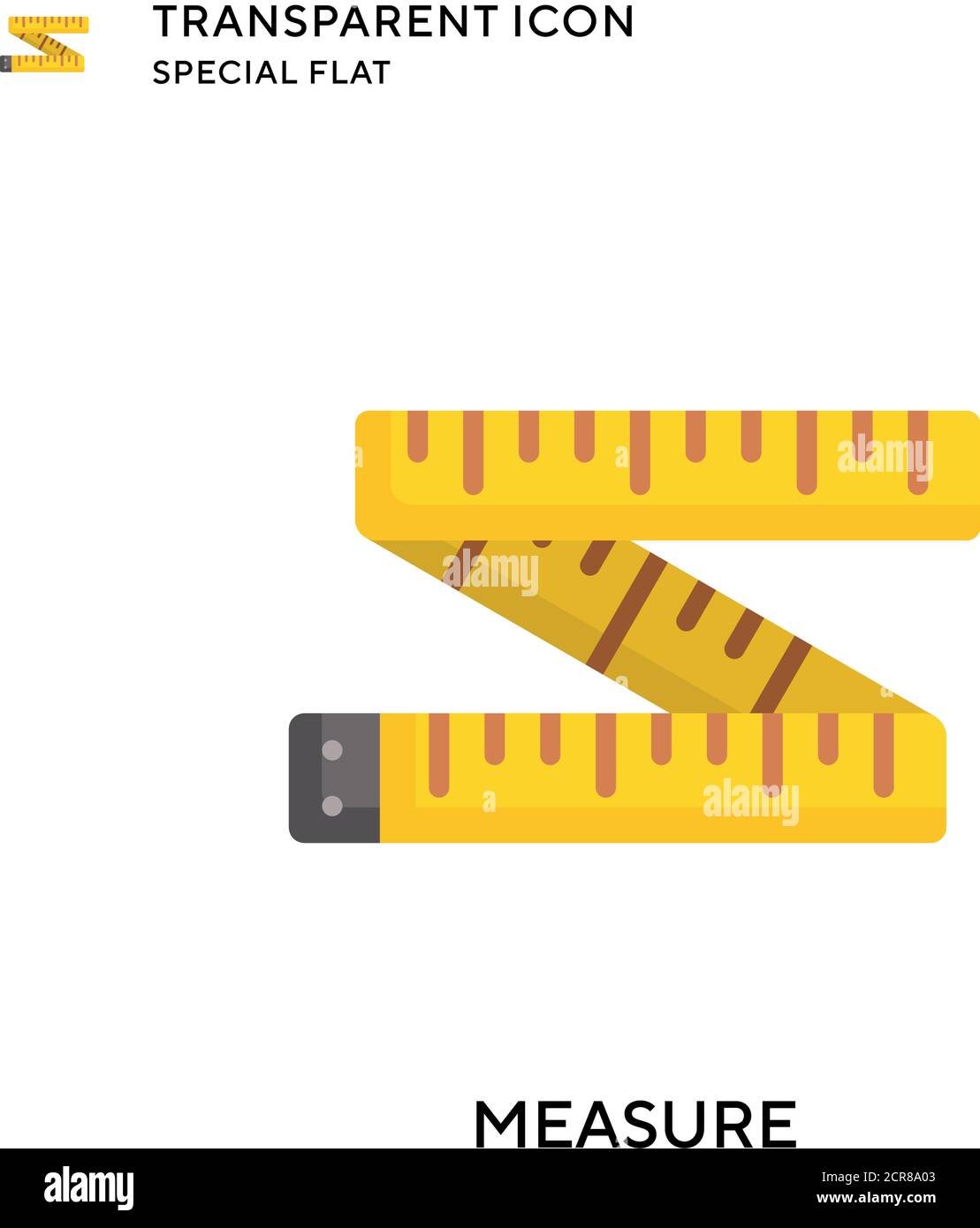 Measure vector icon. Flat style illustration. EPS 10 vector Stock ...