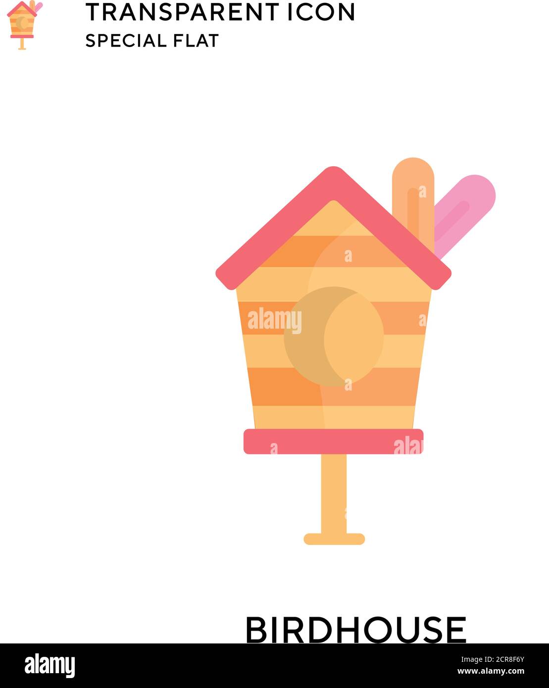 Birdhouse vector icon. Flat style illustration. EPS 10 vector. Stock Vector