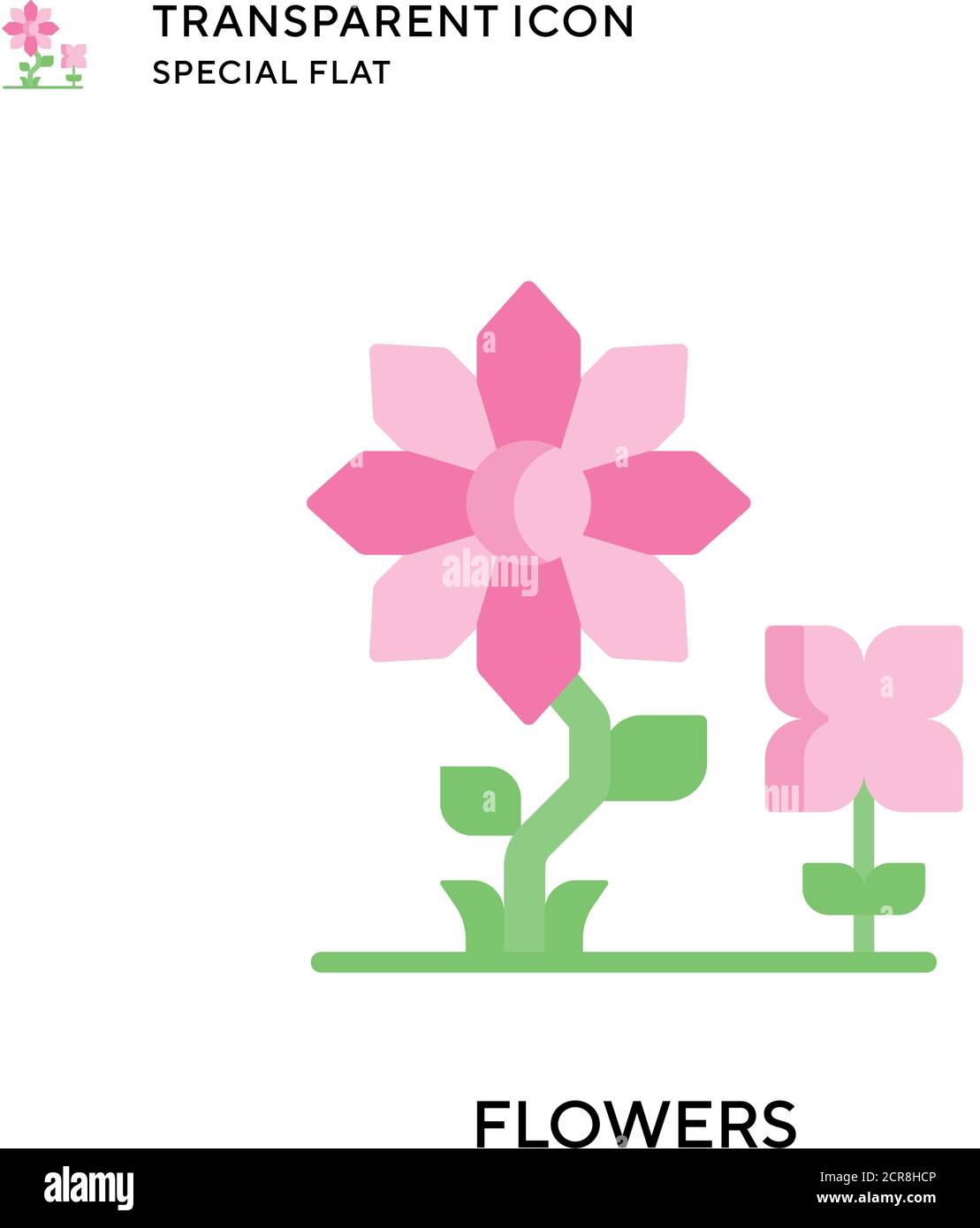 Flowers vector icon. Flat style illustration. EPS 10 vector Stock ...
