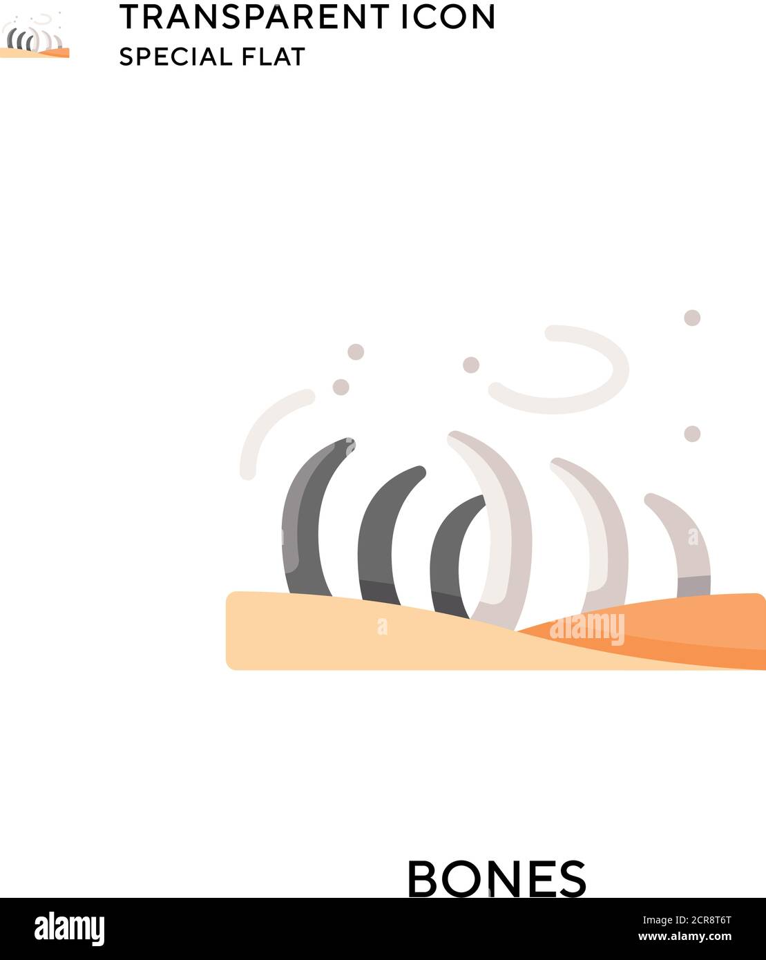 Bones vector icon. Flat style illustration. EPS 10 vector Stock Vector ...