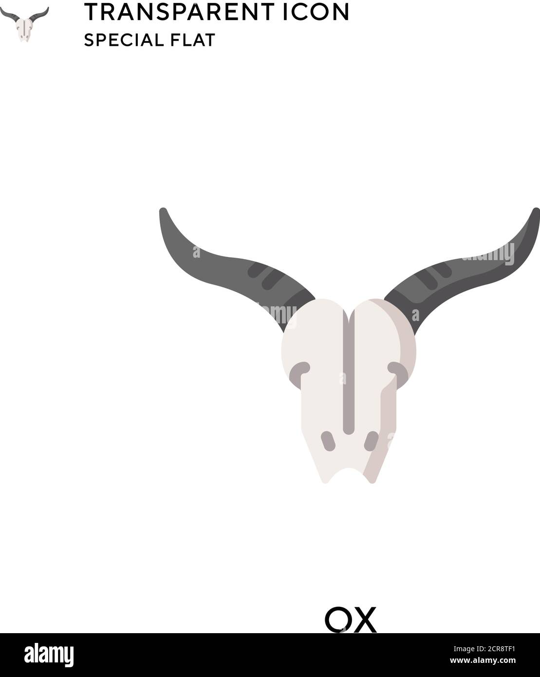 Ox vector icon. Flat style illustration. EPS 10 vector Stock Vector ...