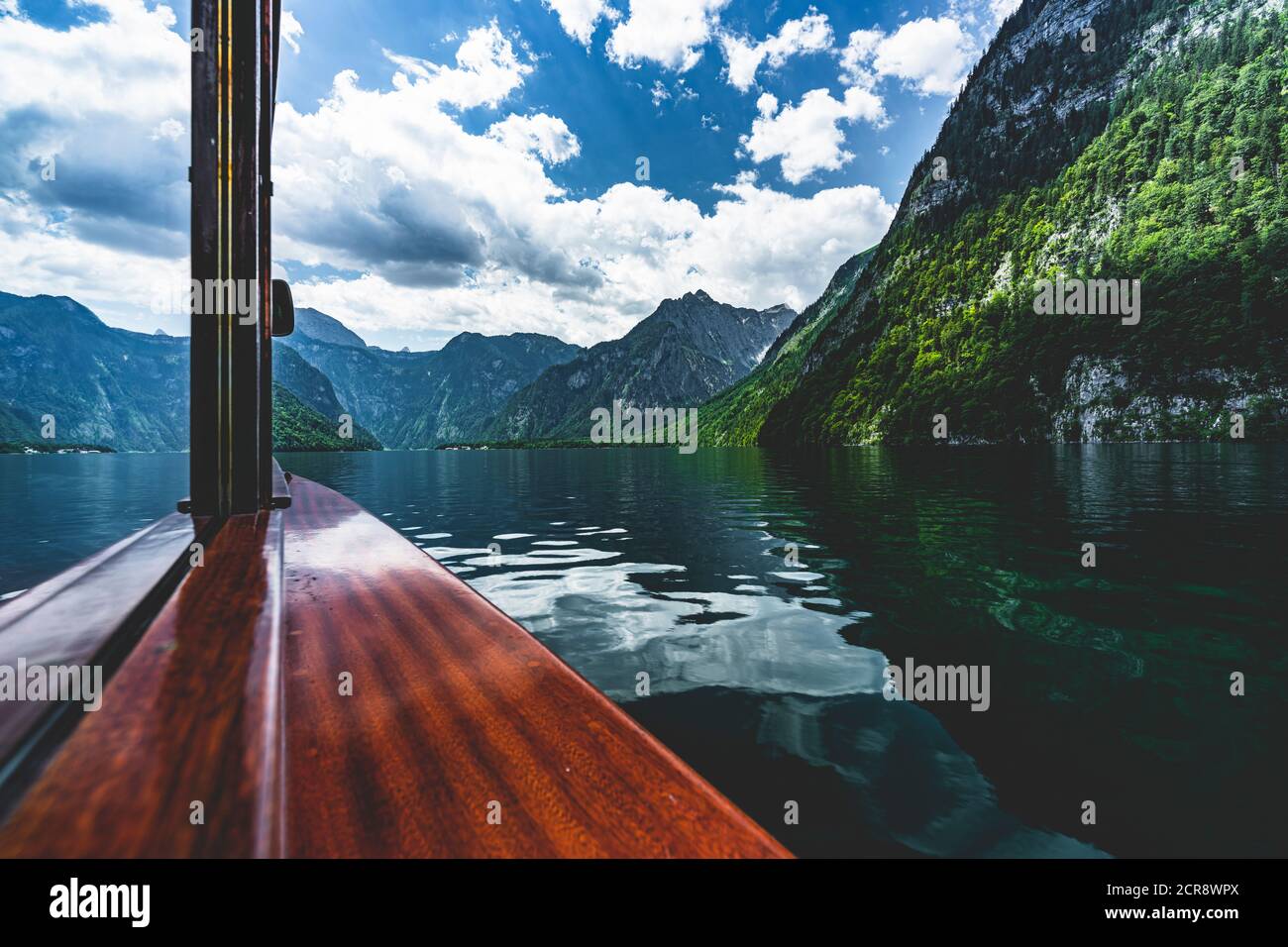 Koenigssee, Bayerische Seen-Schifffahrt, Berchtesgadener Land, Berchtesgaden, Bavaria, Germany, Europe Stock Photo