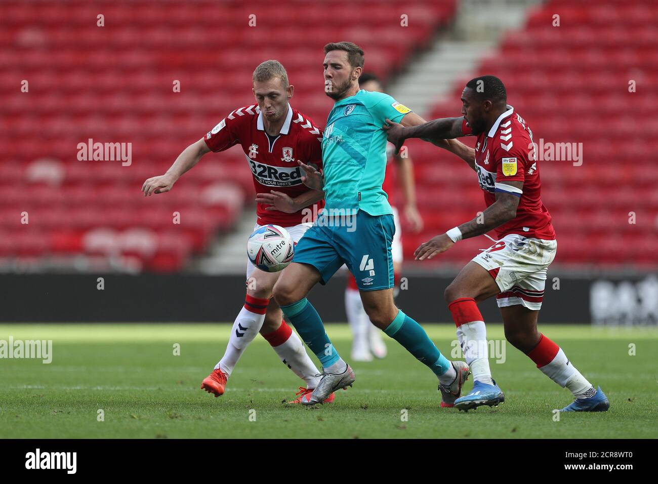 MIDDLESBROUGH, ENGLAND. SEPTEMBER 19TH 2020 during the Sky Bet Championship match between Middlesbrough and Bournemouth at the Riverside Stadium, Middlesbrough. (Credit: Mark Fletcher | MI News) Credit: MI News & Sport /Alamy Live News Stock Photo