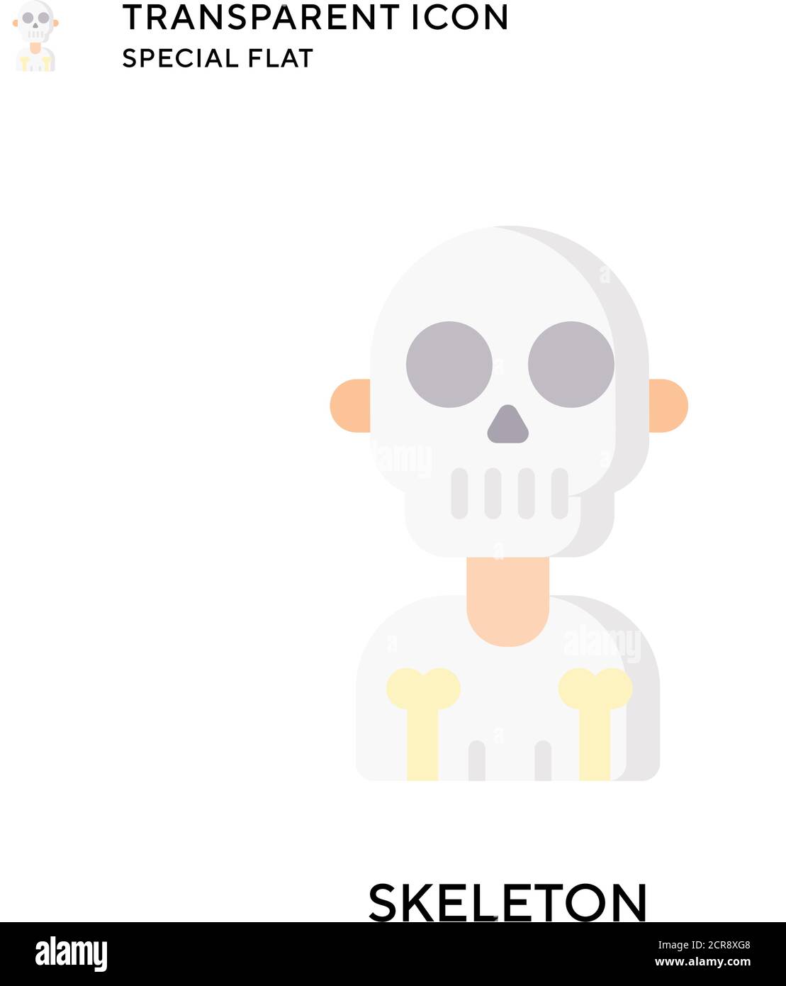 Skeleton vector icon. Flat style illustration. EPS 10 vector Stock ...