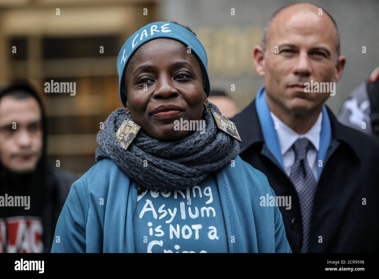 Therese Okoumou, Statue of Liberty climber, is seen at the United States Courthouse in the Manhattan borough of New York City, New York, U.S., December 17, 2018. REUTERS/Jeenah Moon Stock Photo