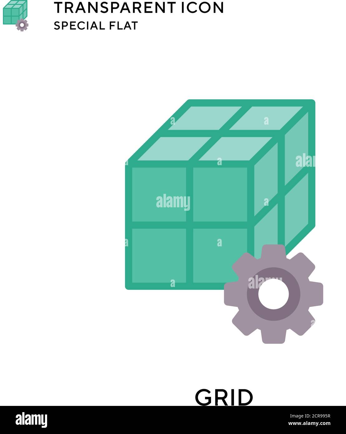 Grid vector icon. Flat style illustration. EPS 10 vector. Stock Vector