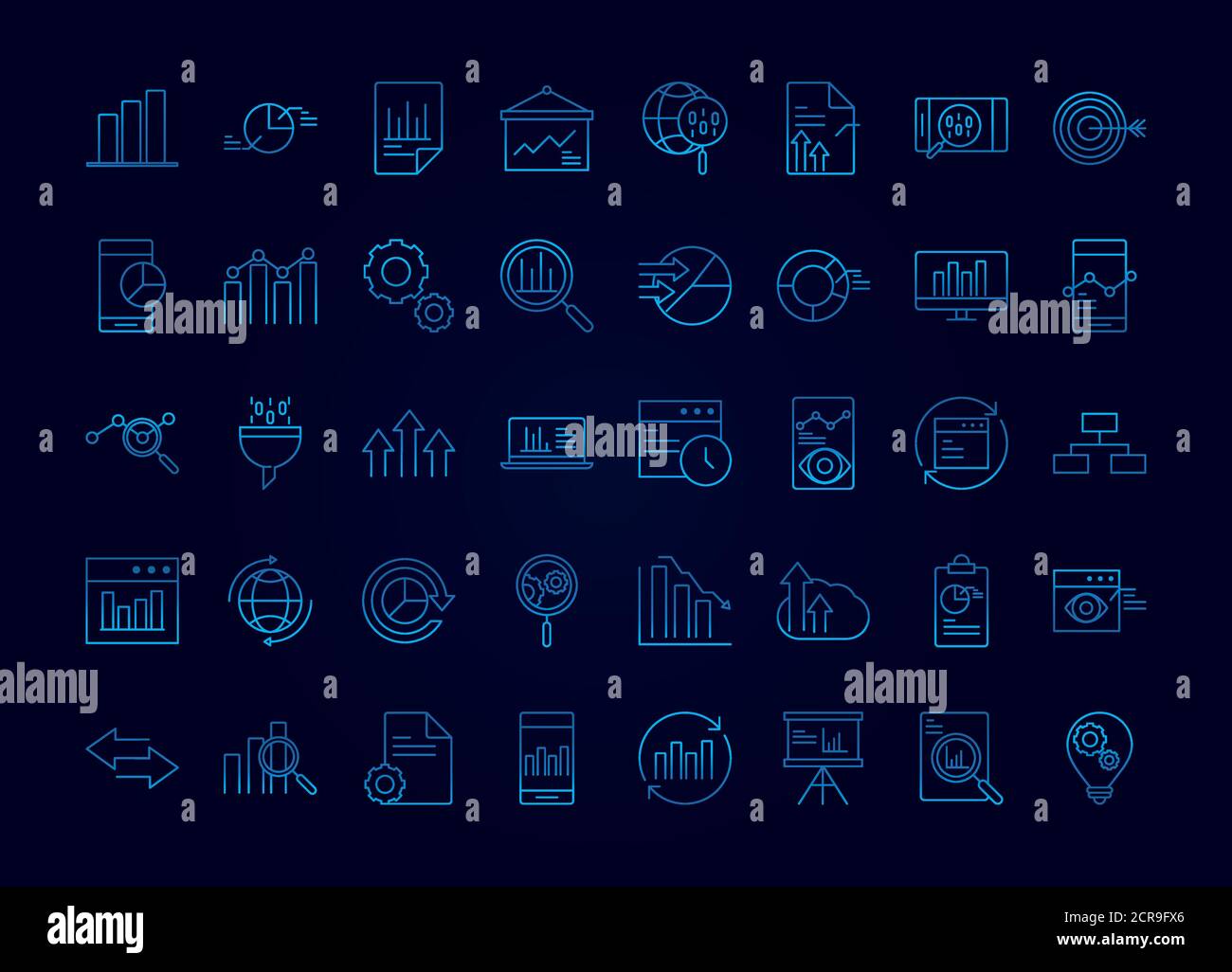 data analysis, financial business invest marketing report, gradient ...