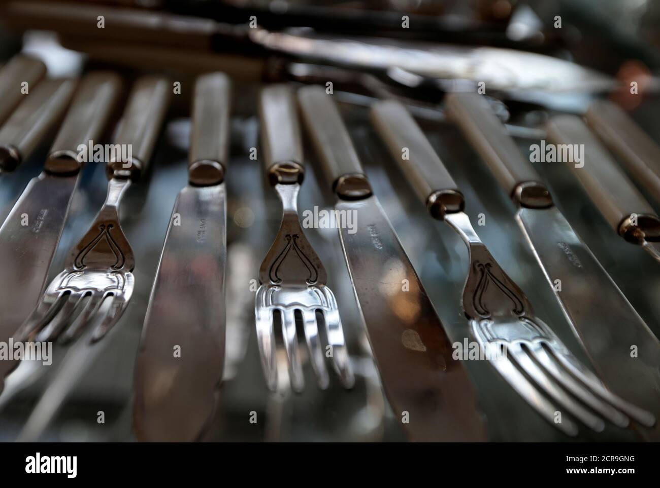 Silver plated knife and fork hires stock photography and images Alamy