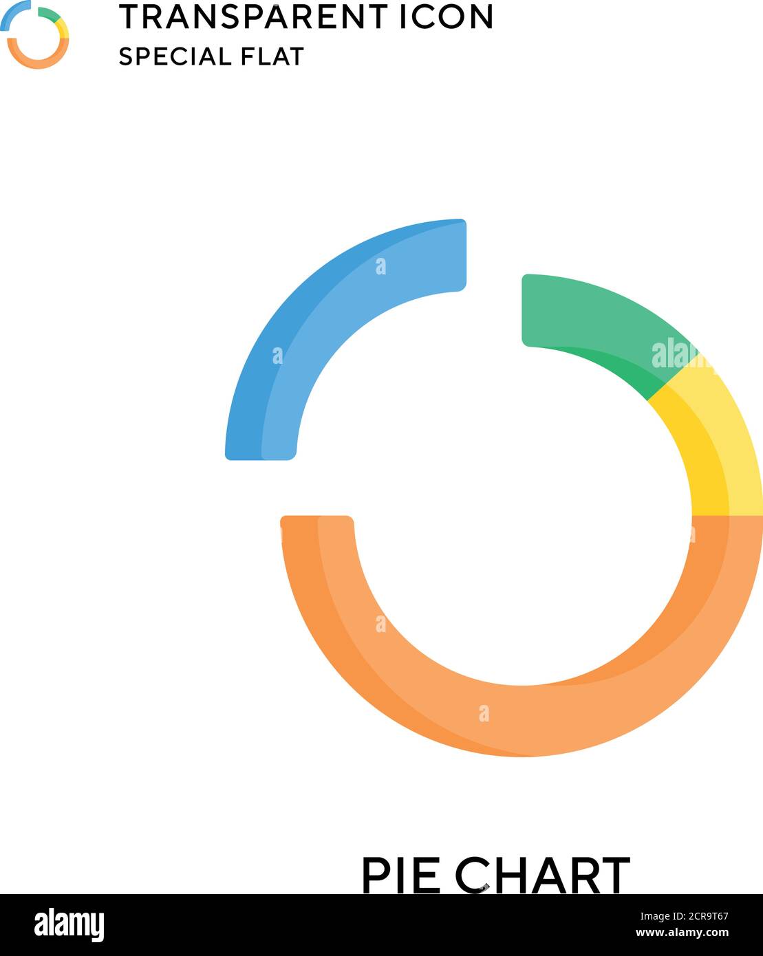 Pie chart vector icon. Flat style illustration. EPS 10 vector Stock ...