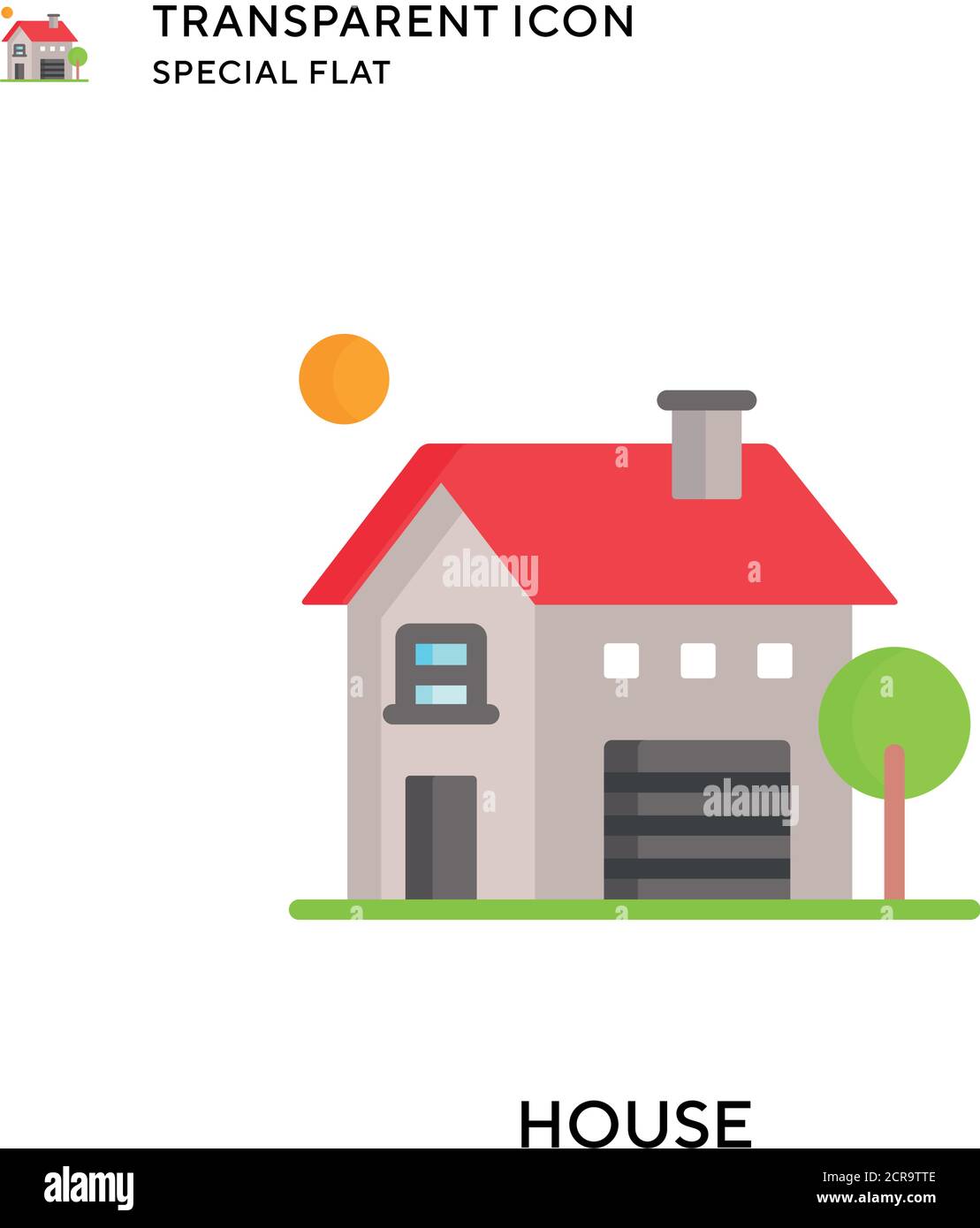 House vector icon. Flat style illustration. EPS 10 vector Stock Vector ...