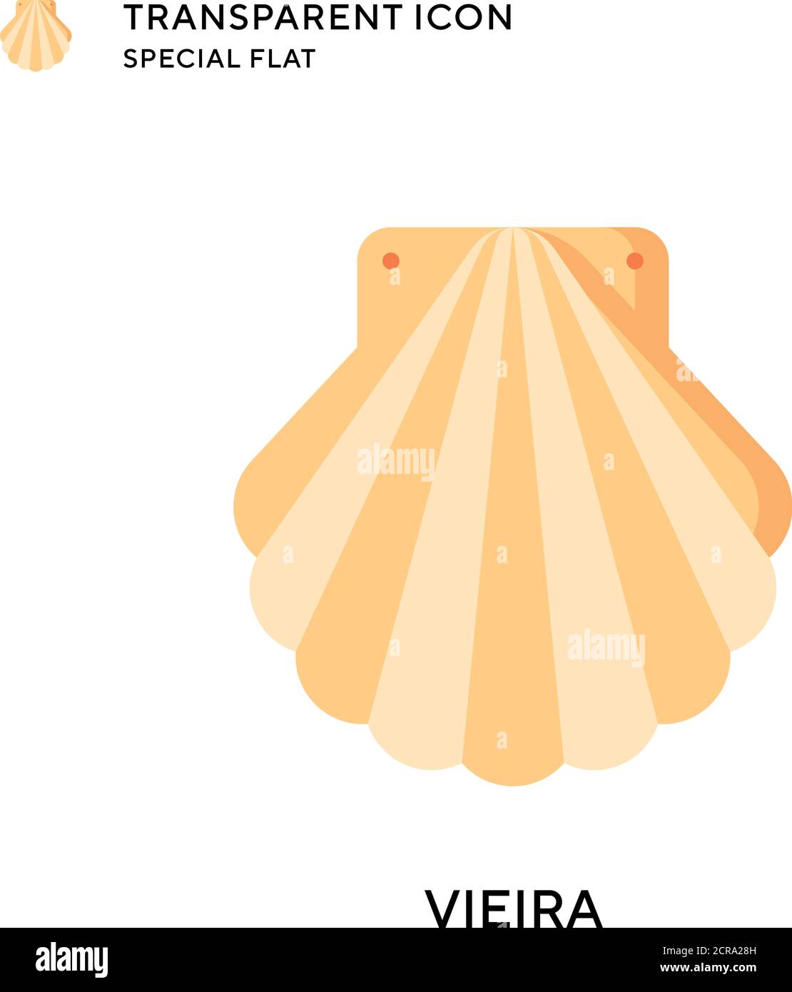 Vieira vector icon. Flat style illustration. EPS 10 vector. Stock Vector