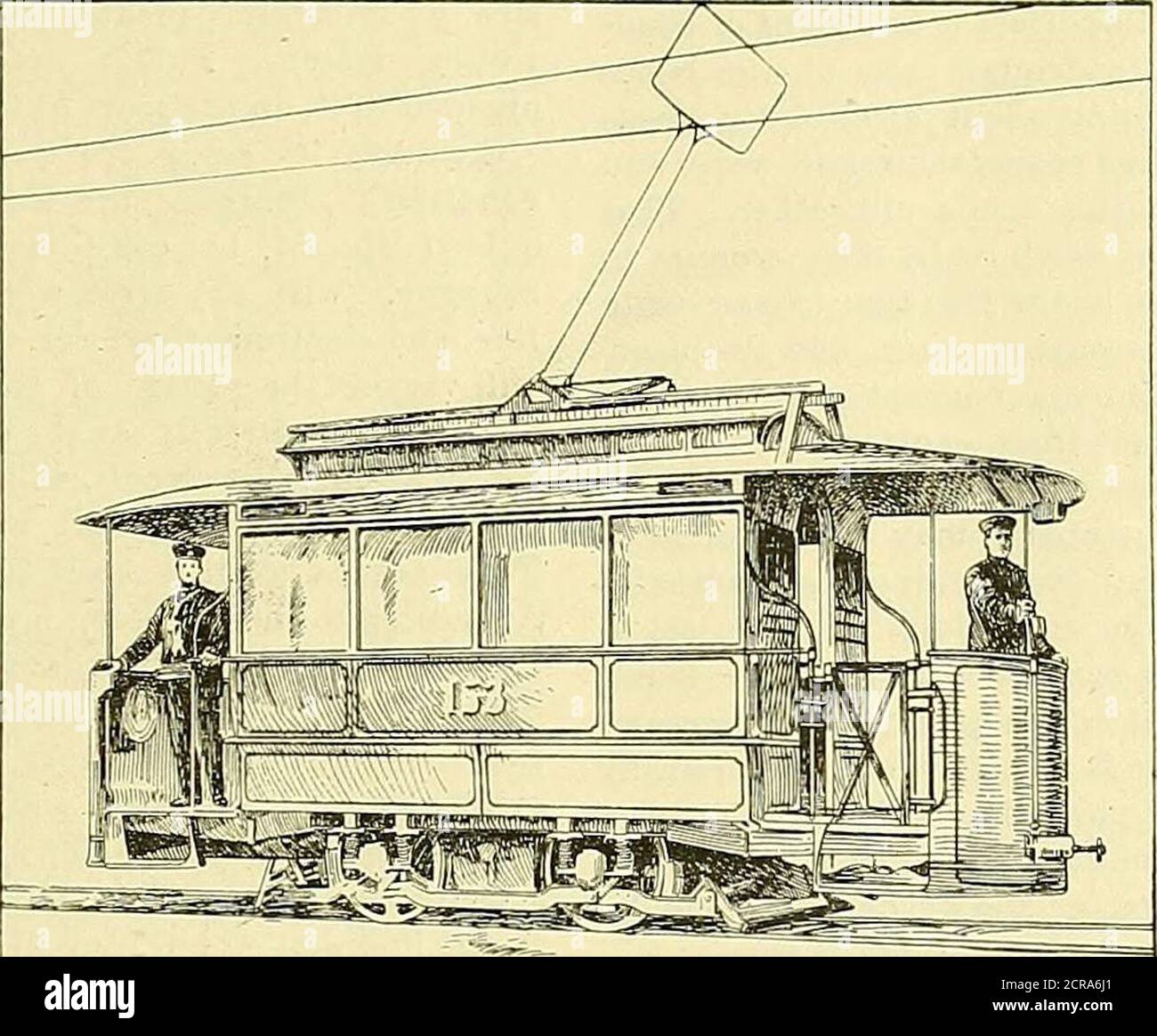 . Electric railway gazette . whichthis system was used was 660 miles. After this discourag.ing espetience there came, with serene confidence andhigh hopes, the promoters of No. 4.—Ninety-six 43 pound cells were used. After care-fully and faithfully giving them a charge of 450 amperehours, the car was put on the road, made a fitful andfeeble run of exactly 5,000 feet, and never turned a wheelagain. Horses hauled the car home, and the accumulatorexpert left the city before daybreak. No. 5.—The staying qualities of this battery were vouchedfor by business managers and electricians of high charac Stock Photo