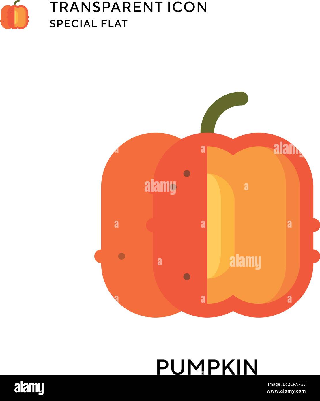 Pumpkin vector icon. Flat style illustration. EPS 10 vector Stock ...
