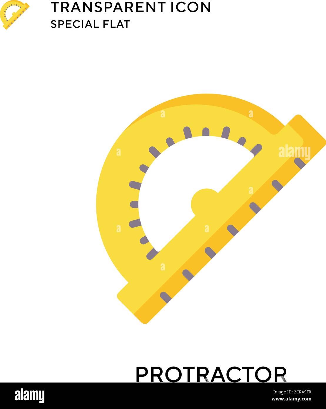 Protractor vector icon. Flat style illustration. EPS 10 vector Stock ...