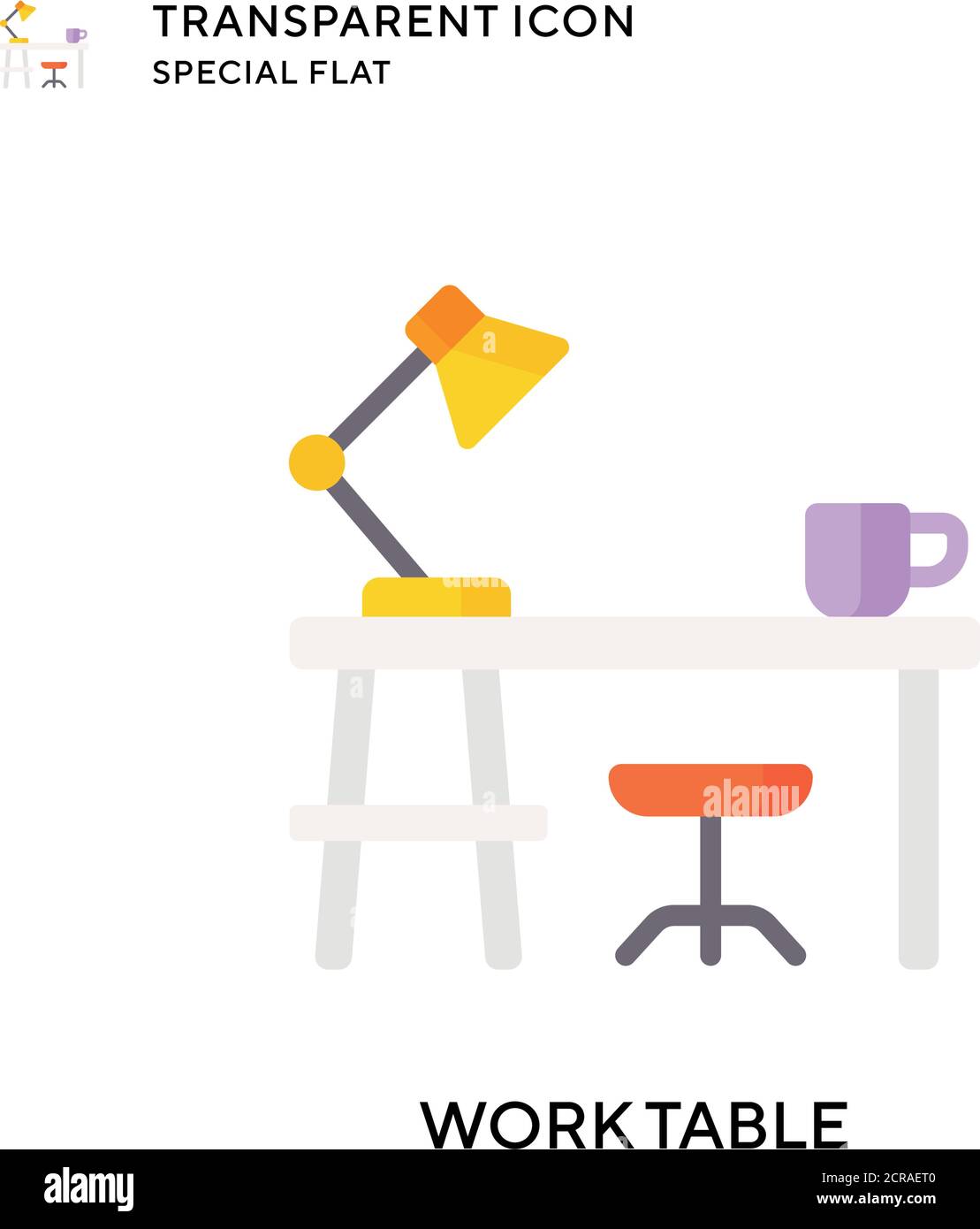 Workspace tabletop laptop white Stock Vector Images - Alamy