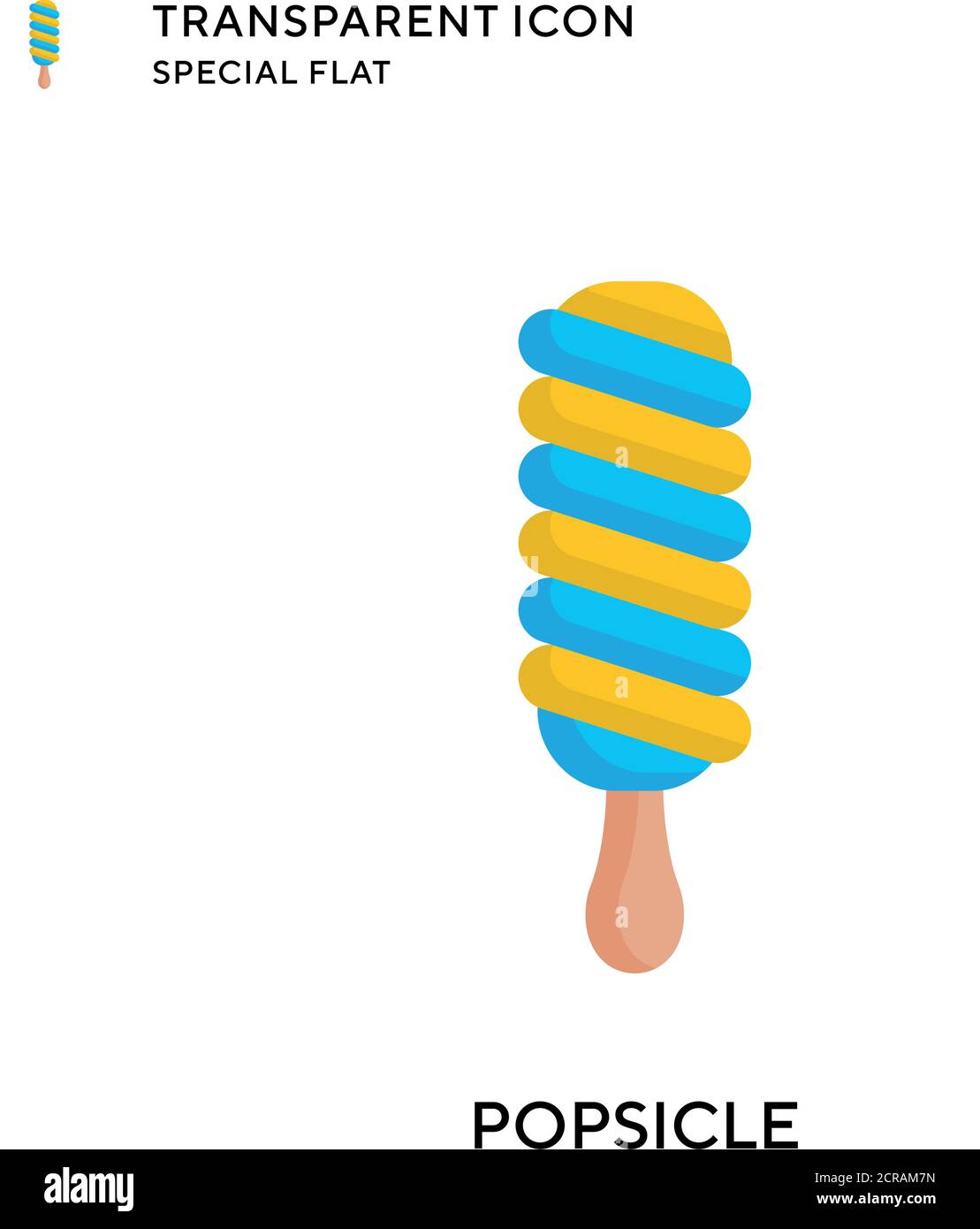 Popsicle vector icon. Flat style illustration. EPS 10 vector. Stock Vector