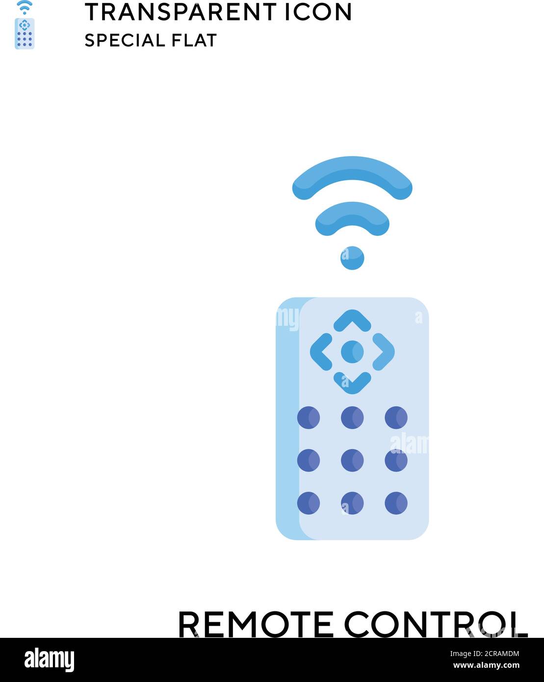 Remote control vector icon. Flat style illustration. EPS 10 vector. Stock Vector