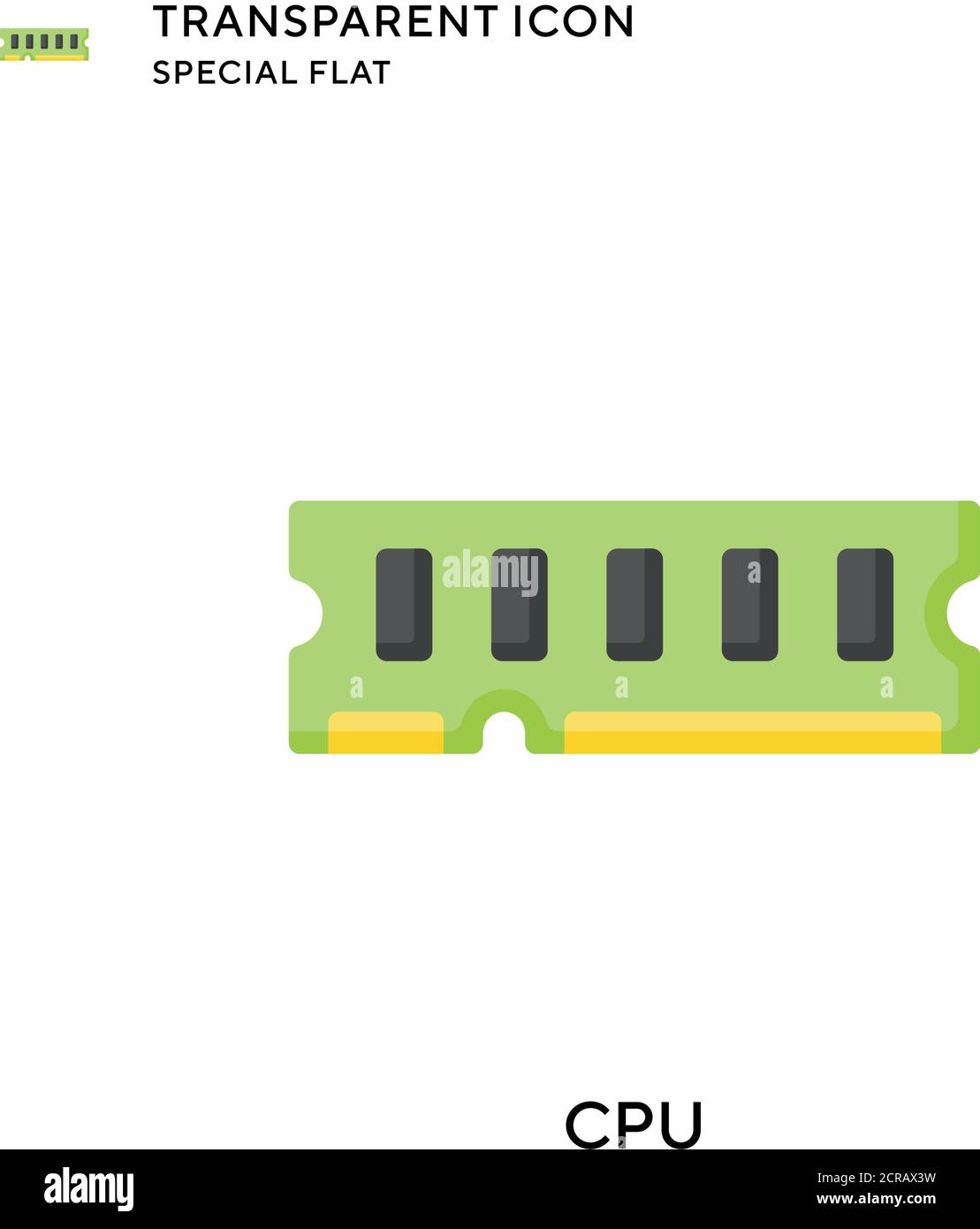 Cpu vector icon. Flat style illustration. EPS 10 vector. Stock Vector