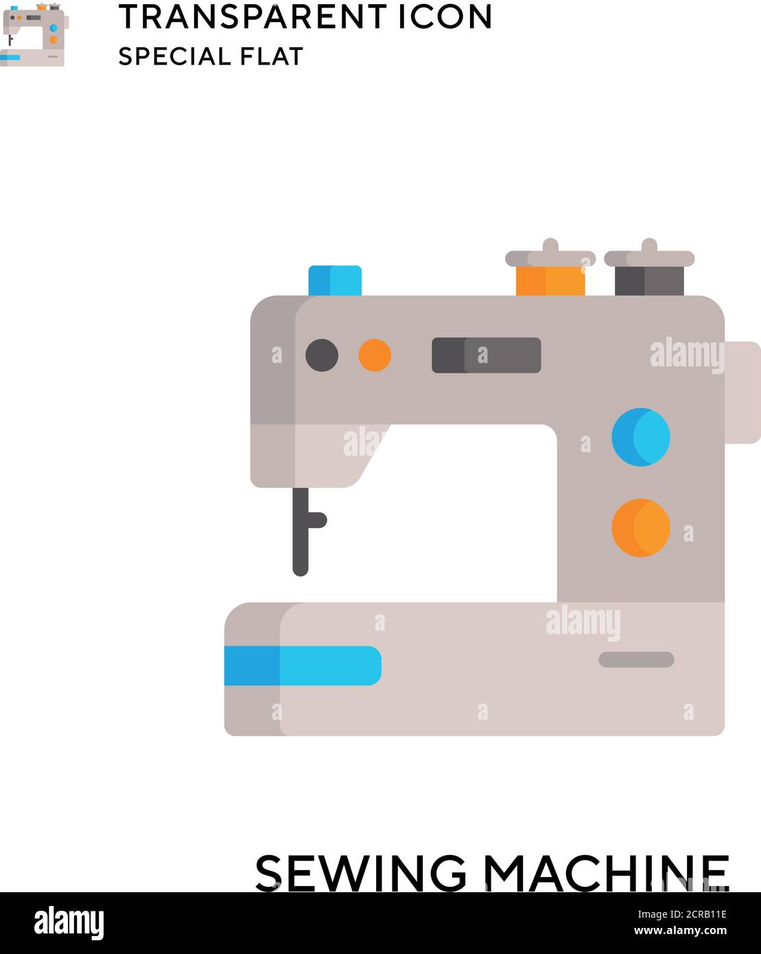 Sewing machine vector icon. Flat style illustration. EPS 10 vector. Stock Vector