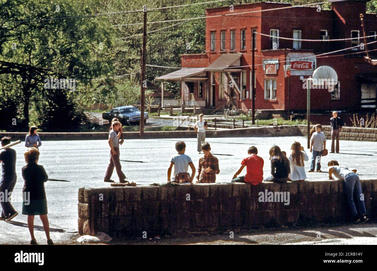 Children During Recess at the Chattaroy, West Virginia School April