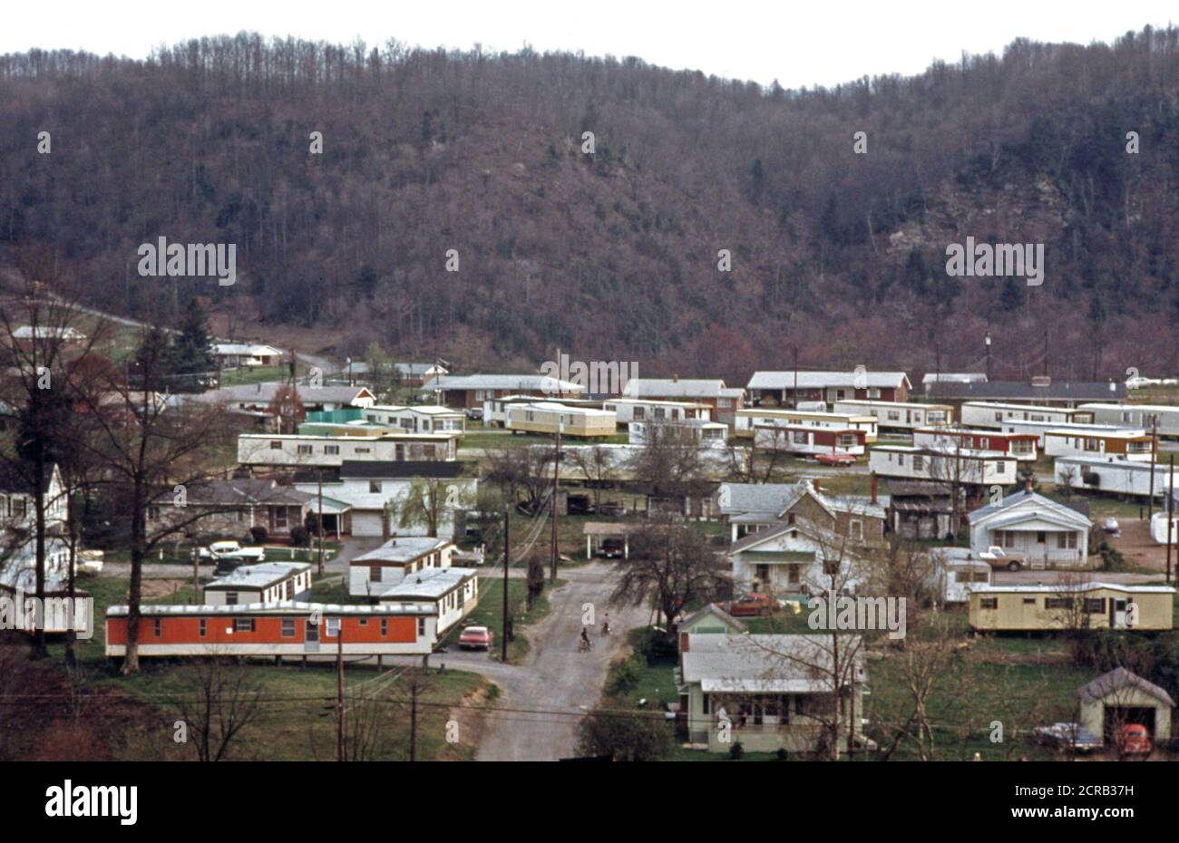 Mix of Mobile Homes and Conventional Houses at Richlands Virginia April