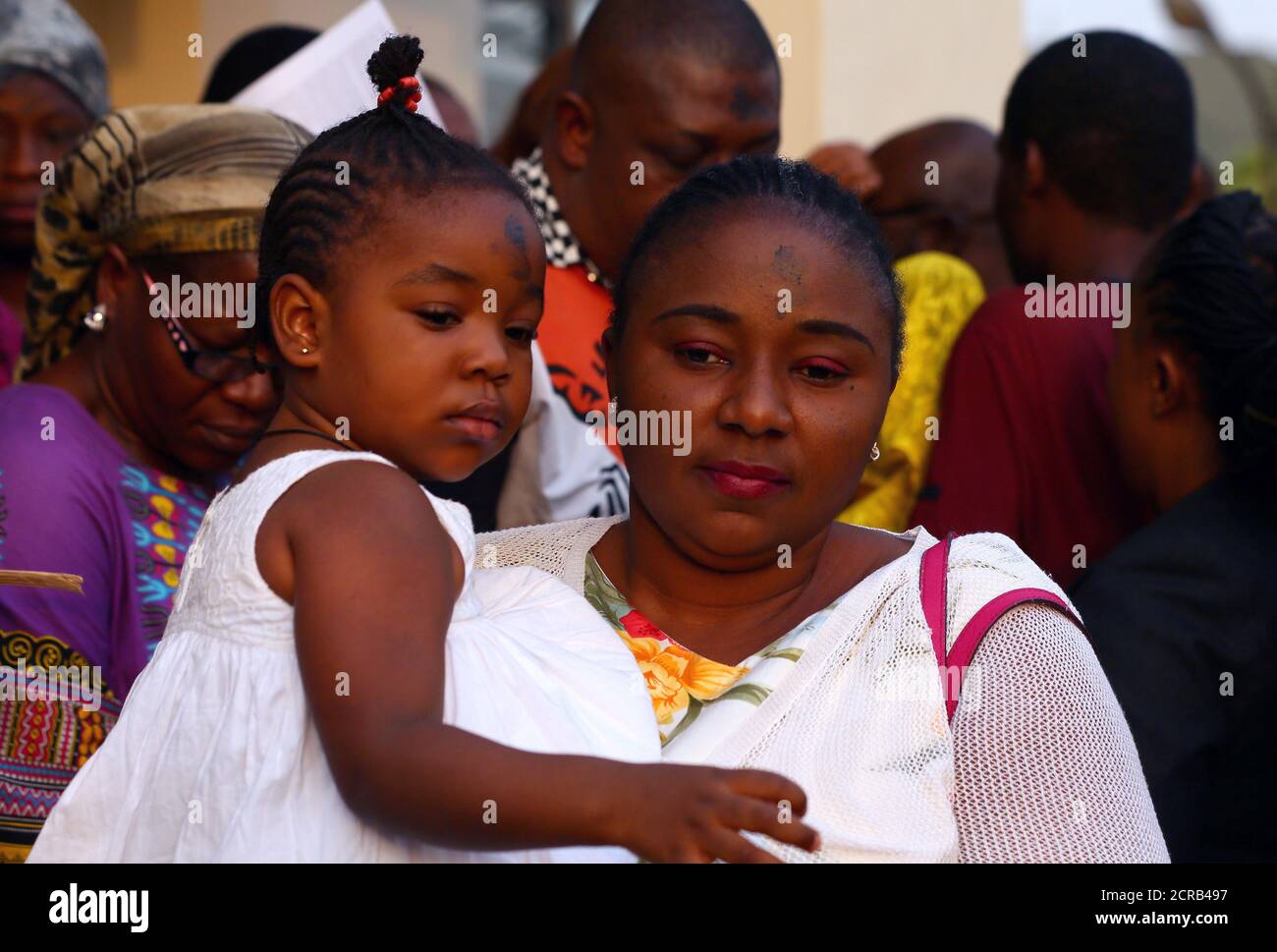 A mother and her daughter are seen with cross marks during Ash Wednesday at the Holy Rosary Catholic Church in Wuse Zone 2, Abuja, Nigeria February 14, 2018. REUTERS/Afolabi Sotunde Stock Photo - Alamy A mother and her daughter are seen with cross marks during Ash Wednesday at the Holy Rosary Catholic Church in Wuse Zone 2, Abuja, Nigeria February 14, 2018. REUTERS/Afolabi Sotunde Stock Photo - Alamy