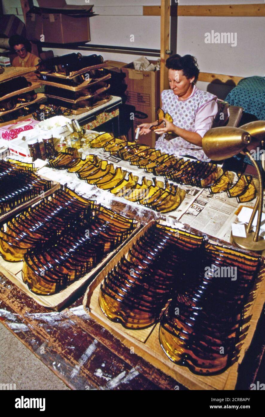 Antonelli Industries, Rifle, a Ski Goggles Factory, Employs Fourteen Workers Most of Whom Are Farm Wives, 01 1973 Stock Photo